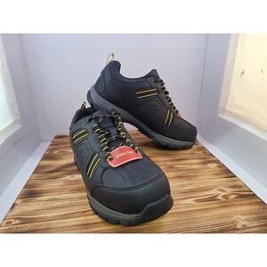 Steel Toed Dexter Comfort Heavy Duty Work Shoes Black Yellow‎ Men SZ 8.5 M